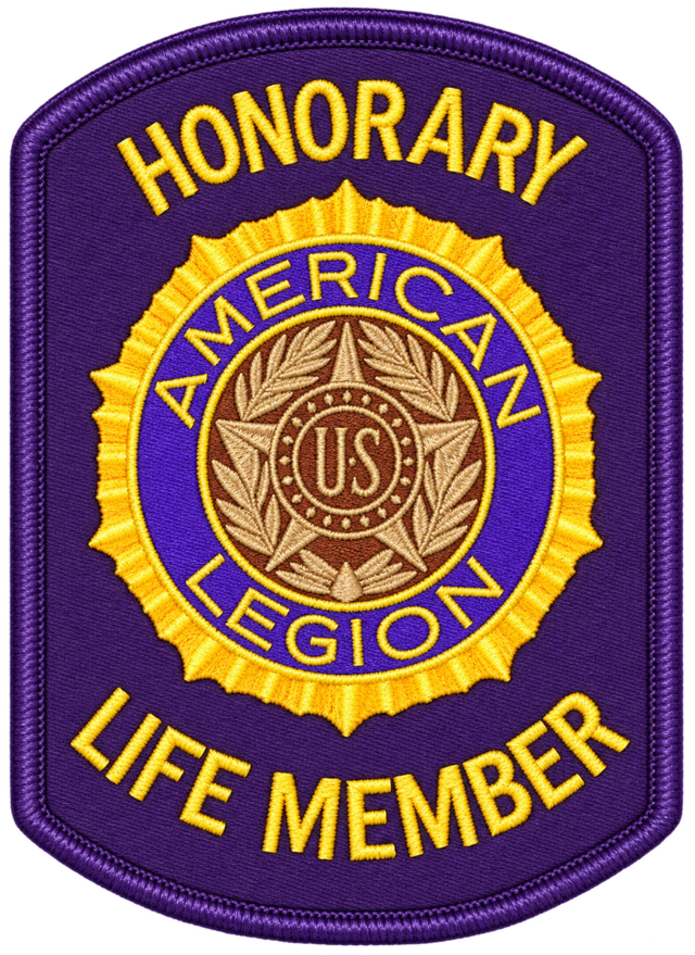 Honorary American Legion Life Member badge